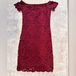 Burgundy Lace Dress